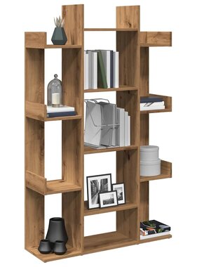 VidaXL Boekenkast 86x25,5x140 cm bewerkt hout artisanaal eikenkleur