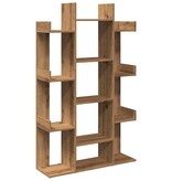 vidaXL Boekenkast 86x25,5x140 cm bewerkt hout artisanaal eikenkleur