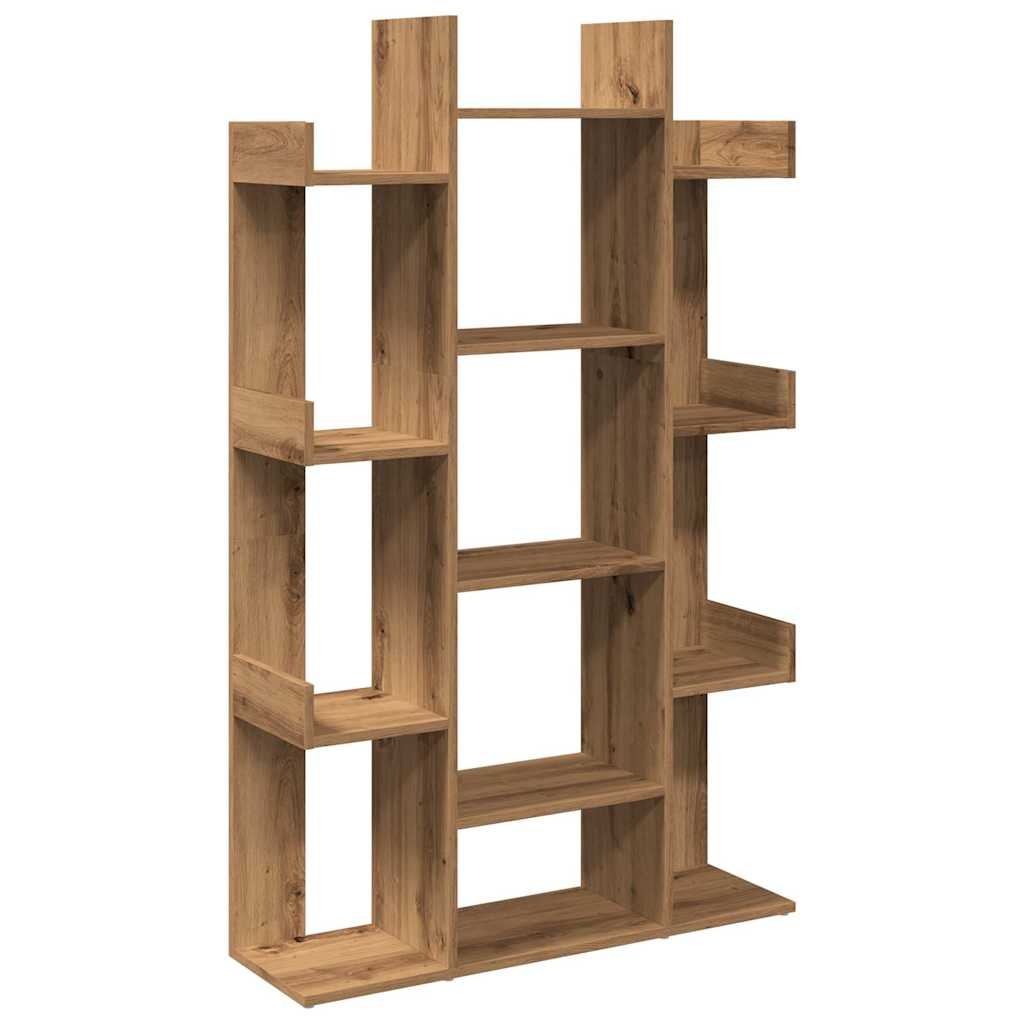 vidaXL Boekenkast 86x25,5x140 cm bewerkt hout artisanaal eikenkleur