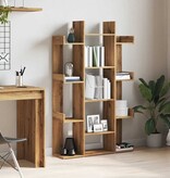 vidaXL Boekenkast 86x25,5x140 cm bewerkt hout artisanaal eikenkleur