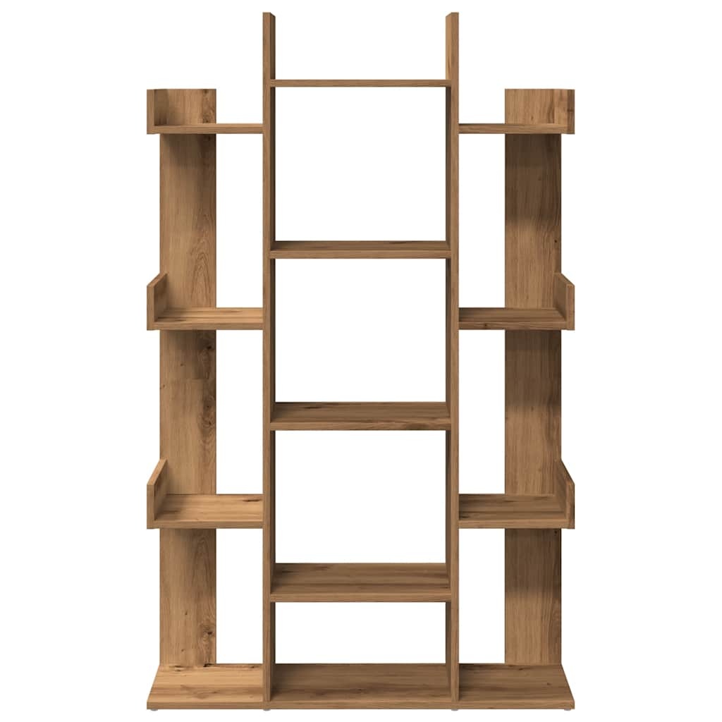 vidaXL Boekenkast 86x25,5x140 cm bewerkt hout artisanaal eikenkleur