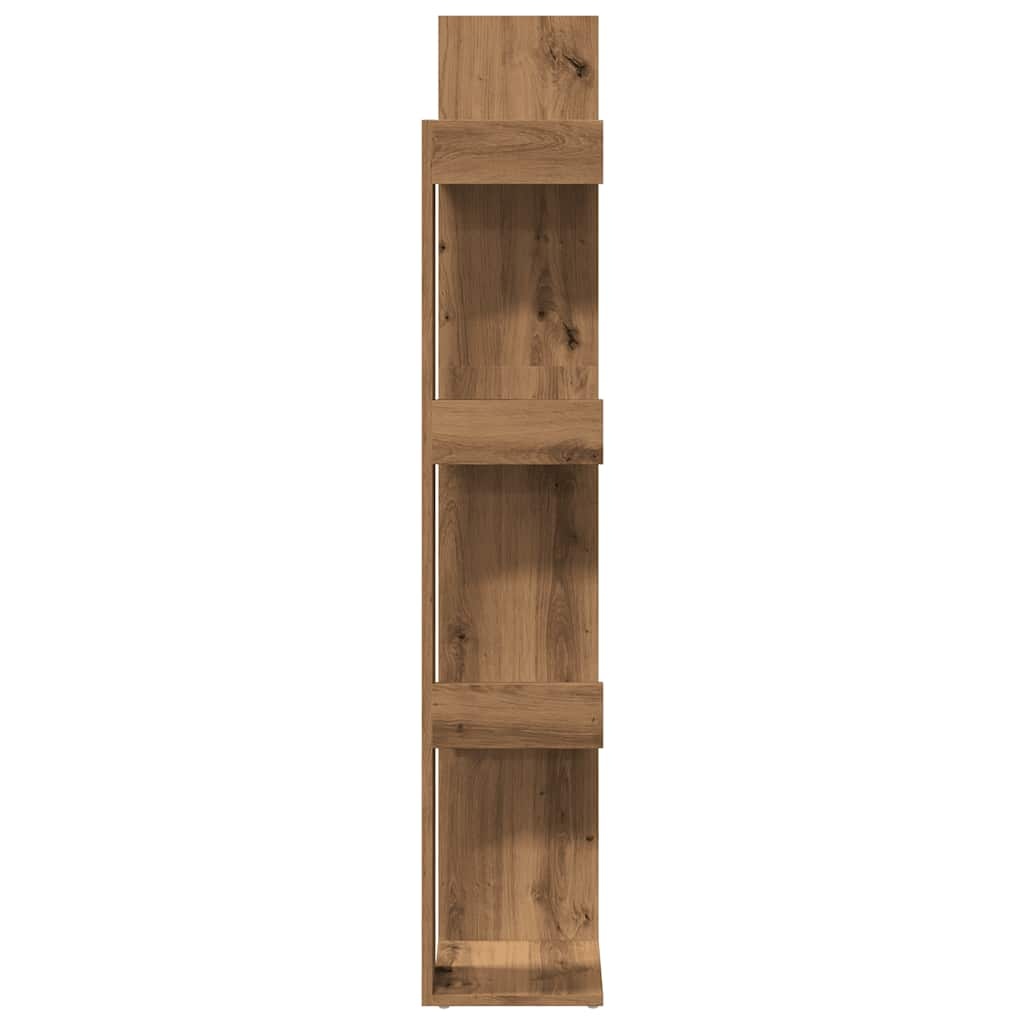 vidaXL Boekenkast 86x25,5x140 cm bewerkt hout artisanaal eikenkleur
