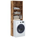 vidaXL Wasmachinekast 64x24x190 cm oud houtkleurig
