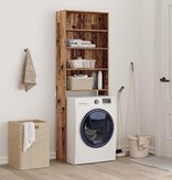 vidaXL Wasmachinekast 64x24x190 cm oud houtkleurig
