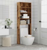 vidaXL Wasmachinekast 64x24x190 cm oud houtkleurig