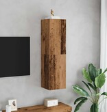 vidaXL Tv-meubel 30,5x30x110 cm bewerkt hout oud houtkleurig