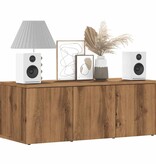 vidaXL Tv-meubel 80x34x30 cm bewerkt hout artisanaal eikenkleur