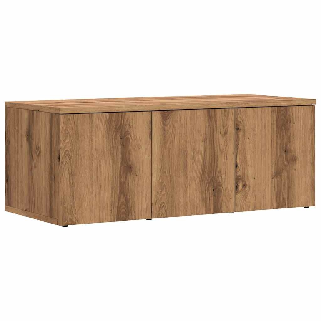 vidaXL Tv-meubel 80x34x30 cm bewerkt hout artisanaal eikenkleur