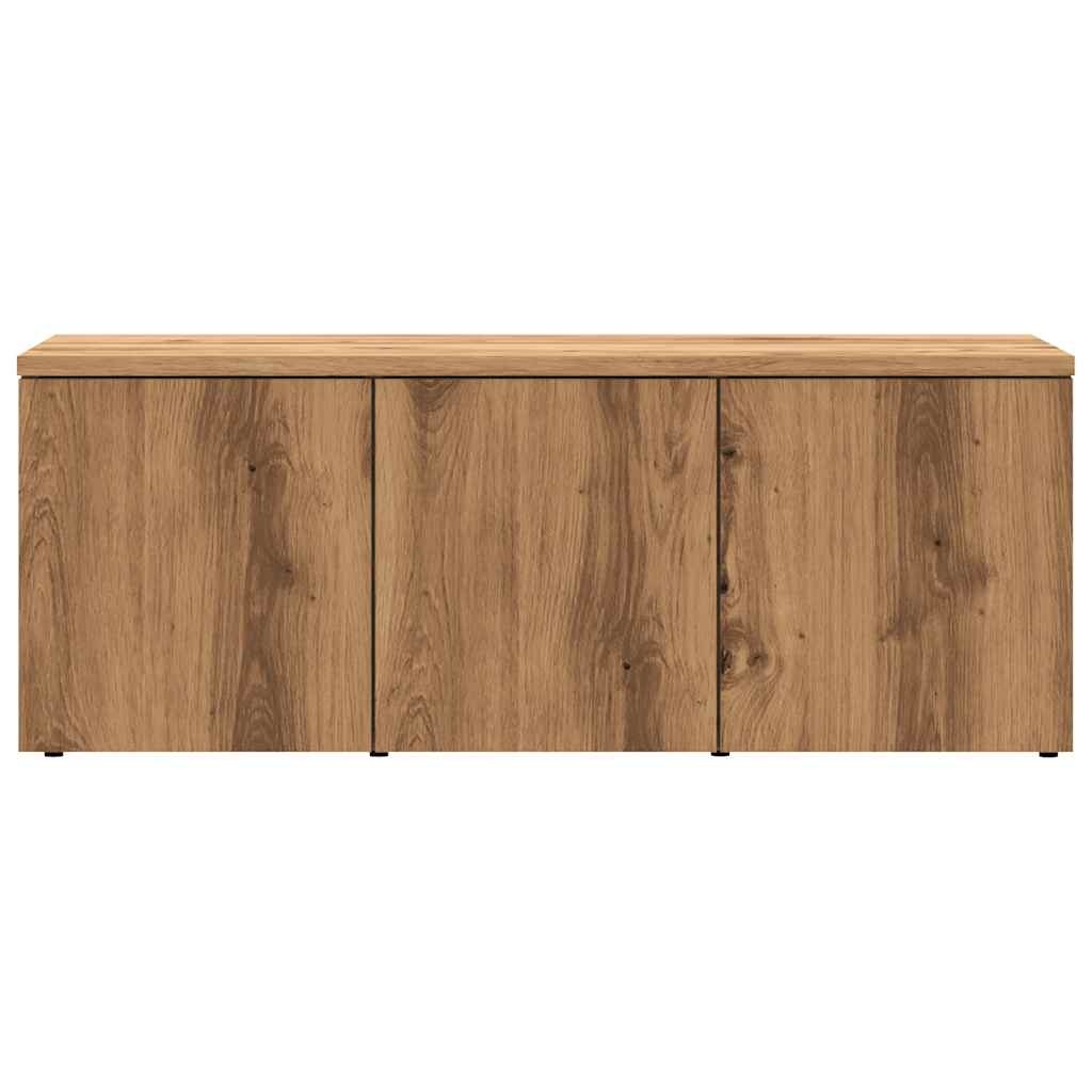 vidaXL Tv-meubel 80x34x30 cm bewerkt hout artisanaal eikenkleur