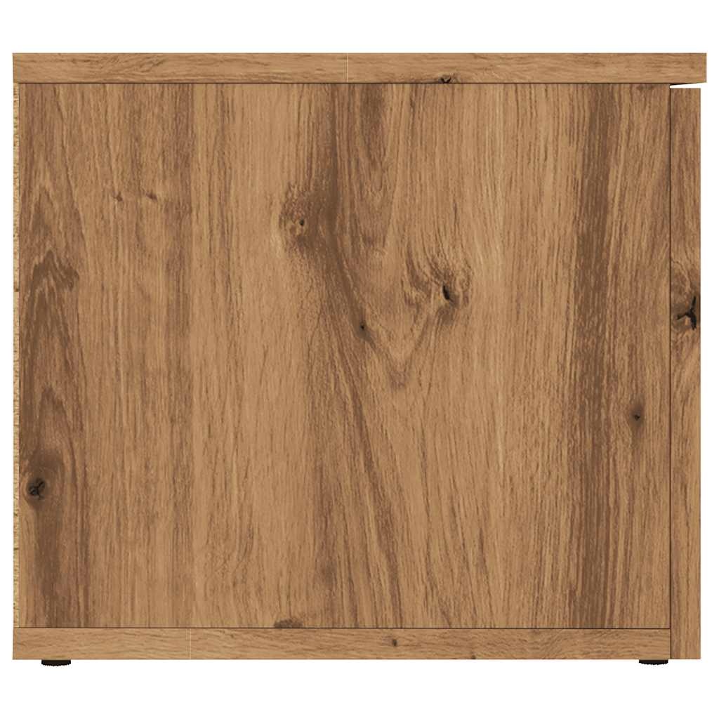 vidaXL Tv-meubel 80x34x30 cm bewerkt hout artisanaal eikenkleur
