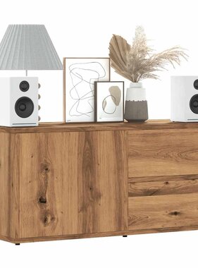 VidaXL Tv-meubel 80x34x35,5 cm bewerkt hout artisanaal eikenkleur