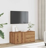 vidaXL Tv-meubel 80x34x35,5 cm bewerkt hout artisanaal eikenkleur