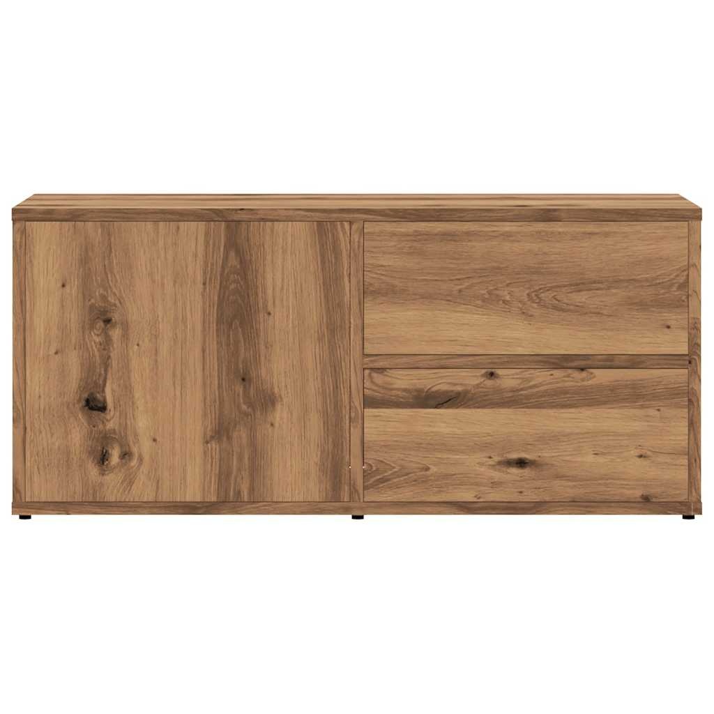 vidaXL Tv-meubel 80x34x35,5 cm bewerkt hout artisanaal eikenkleur