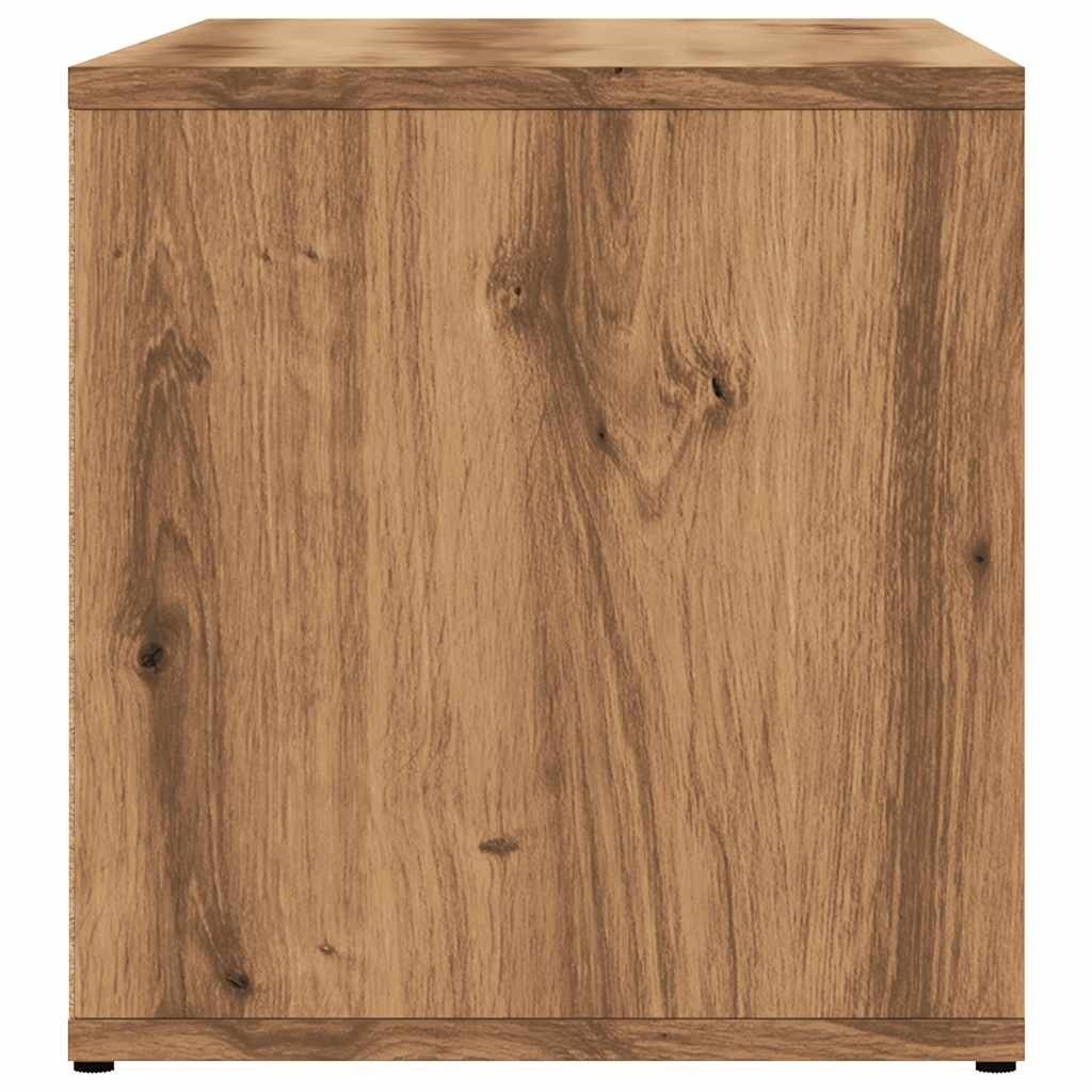 vidaXL Tv-meubel 80x34x35,5 cm bewerkt hout artisanaal eikenkleur