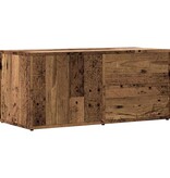 vidaXL Tv-meubel 80x34x35,5 cm bewerkt hout oud houtkleurig