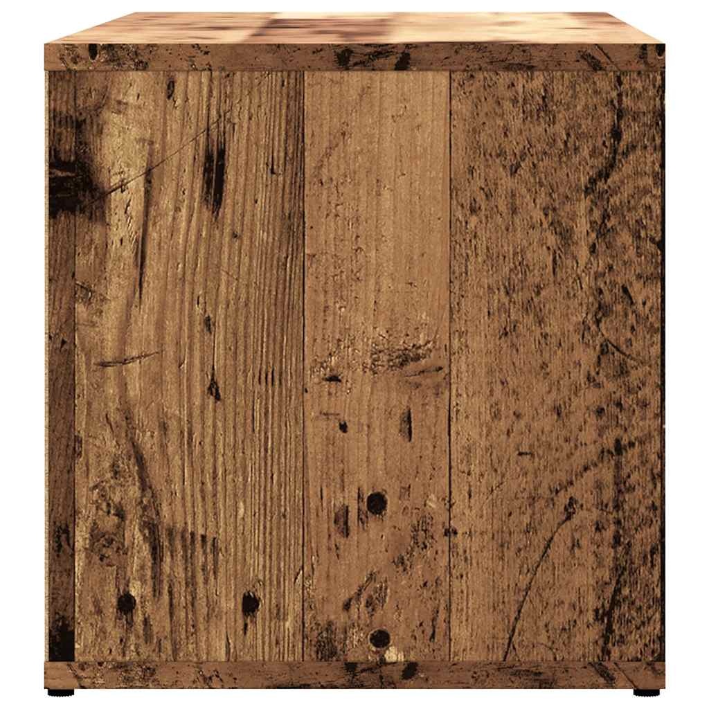 vidaXL Tv-meubel 80x34x35,5 cm bewerkt hout oud houtkleurig