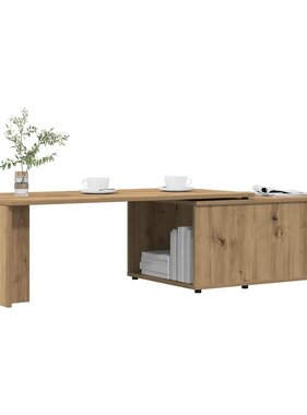 VidaXL Salontafel 150x50x35 cm bewerkt hout artisanaal eikenkleur