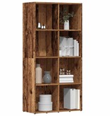 vidaXL Boekenkast 66x30x130 cm bewerkt hout oud houtkleurig