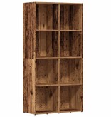 vidaXL Boekenkast 66x30x130 cm bewerkt hout oud houtkleurig