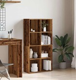 vidaXL Boekenkast 66x30x130 cm bewerkt hout oud houtkleurig