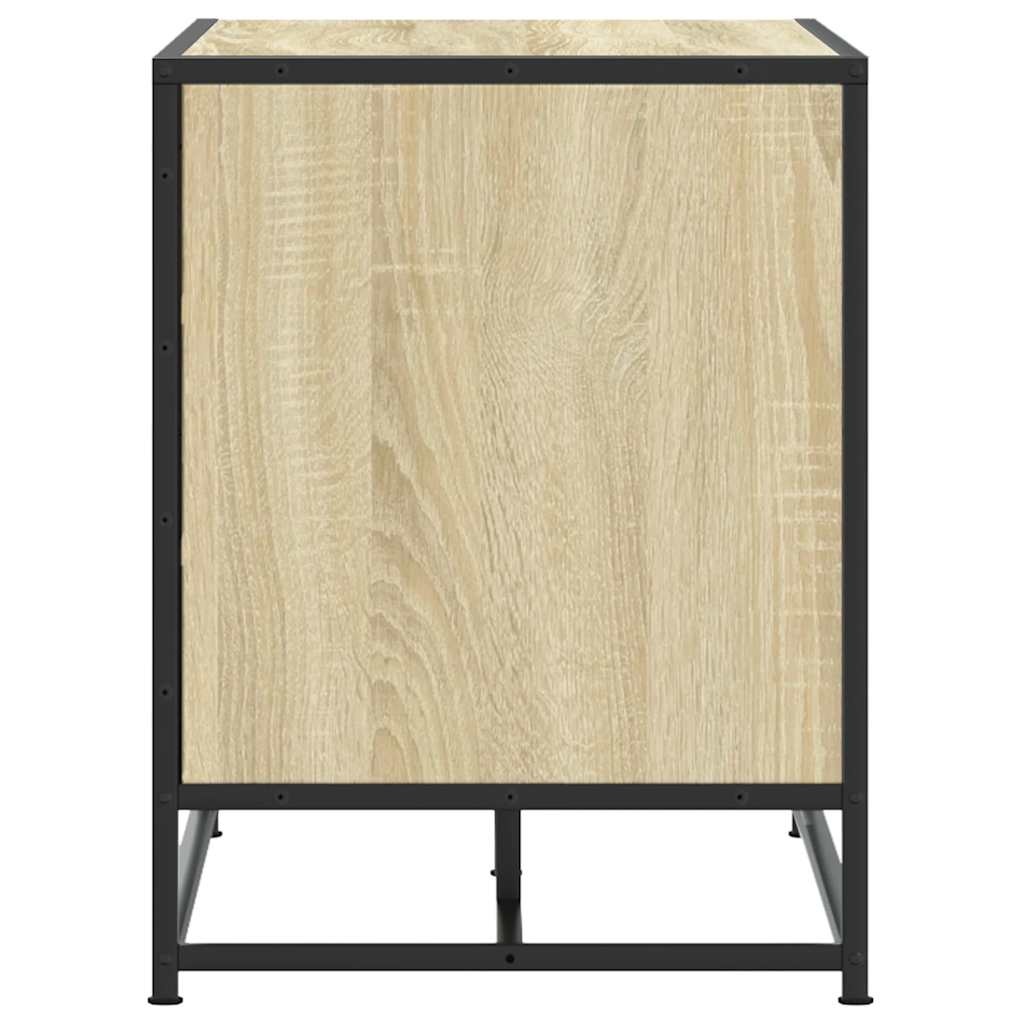 vidaXL Schoenenbank 80x40x53,5 cm bewerkt hout en metaal sonoma eiken