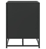 vidaXL Schoenenbank 80x40x53,5 cm bewerkt hout en metaal zwart