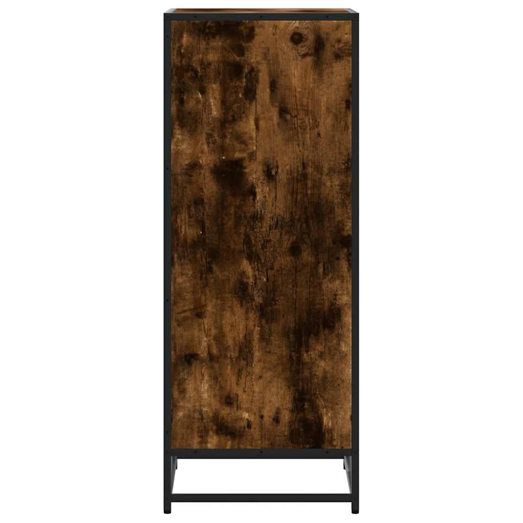 vidaXL Schoenenrek 48x38x97,5 cm bewerkt hout gerookt eikenkleurig