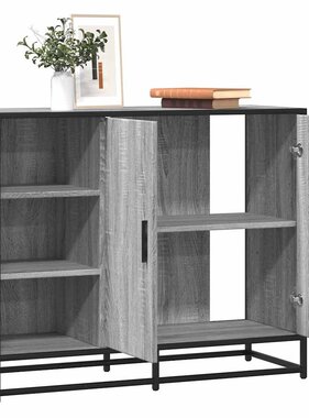 vidaXL Dressoir 92x35x76 cm bewerkt hout grijs sonoma eikenkleurig