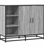 vidaXL Dressoir 92x35x76 cm bewerkt hout grijs sonoma eikenkleurig