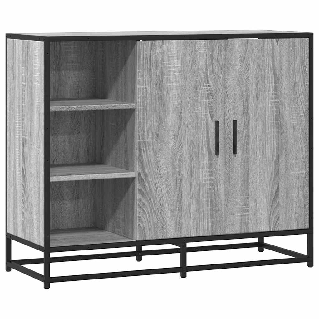 vidaXL Dressoir 92x35x76 cm bewerkt hout grijs sonoma eikenkleurig