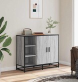 vidaXL Dressoir 92x35x76 cm bewerkt hout grijs sonoma eikenkleurig