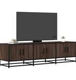 vidaXL Tv-meubel 150x35x41 cm bewerkt hout metaal bruin eikenkleur