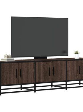 VidaXL Tv-meubel 150x35x41 cm bewerkt hout metaal bruin eikenkleur