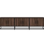 vidaXL Tv-meubel 150x35x41 cm bewerkt hout metaal bruin eikenkleur