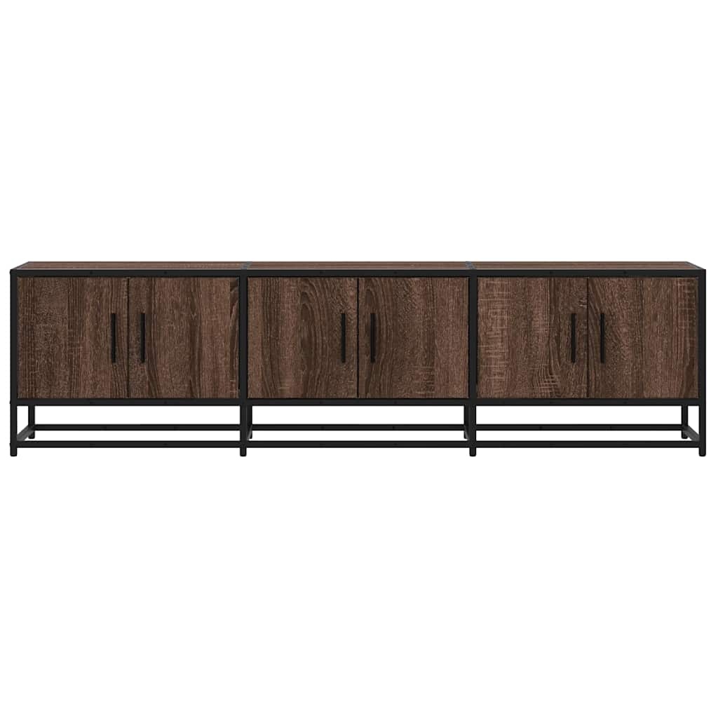 vidaXL Tv-meubel 150x35x41 cm bewerkt hout metaal bruin eikenkleur