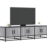 vidaXL Tv-meubel 150x35x41 cm bewerkt hout metaal grijs sonoma eiken