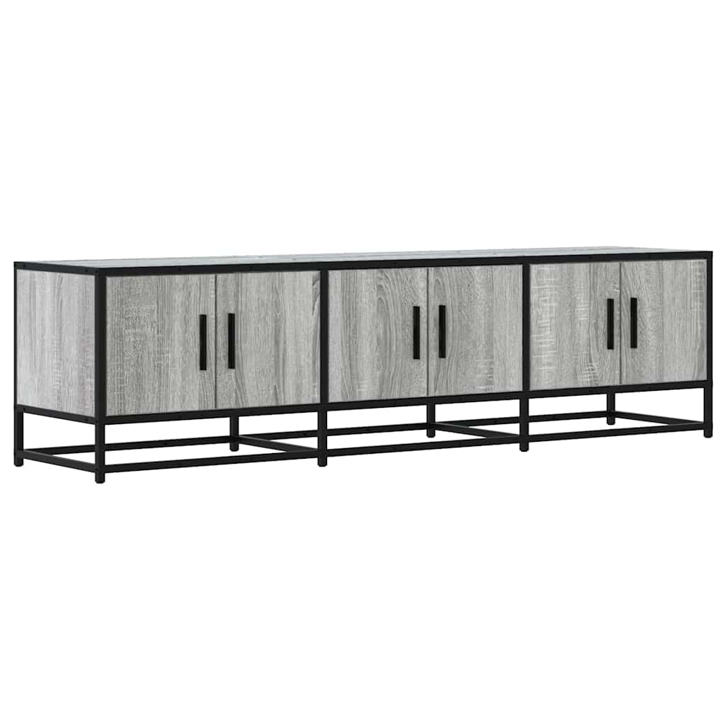 vidaXL Tv-meubel 150x35x41 cm bewerkt hout metaal grijs sonoma eiken