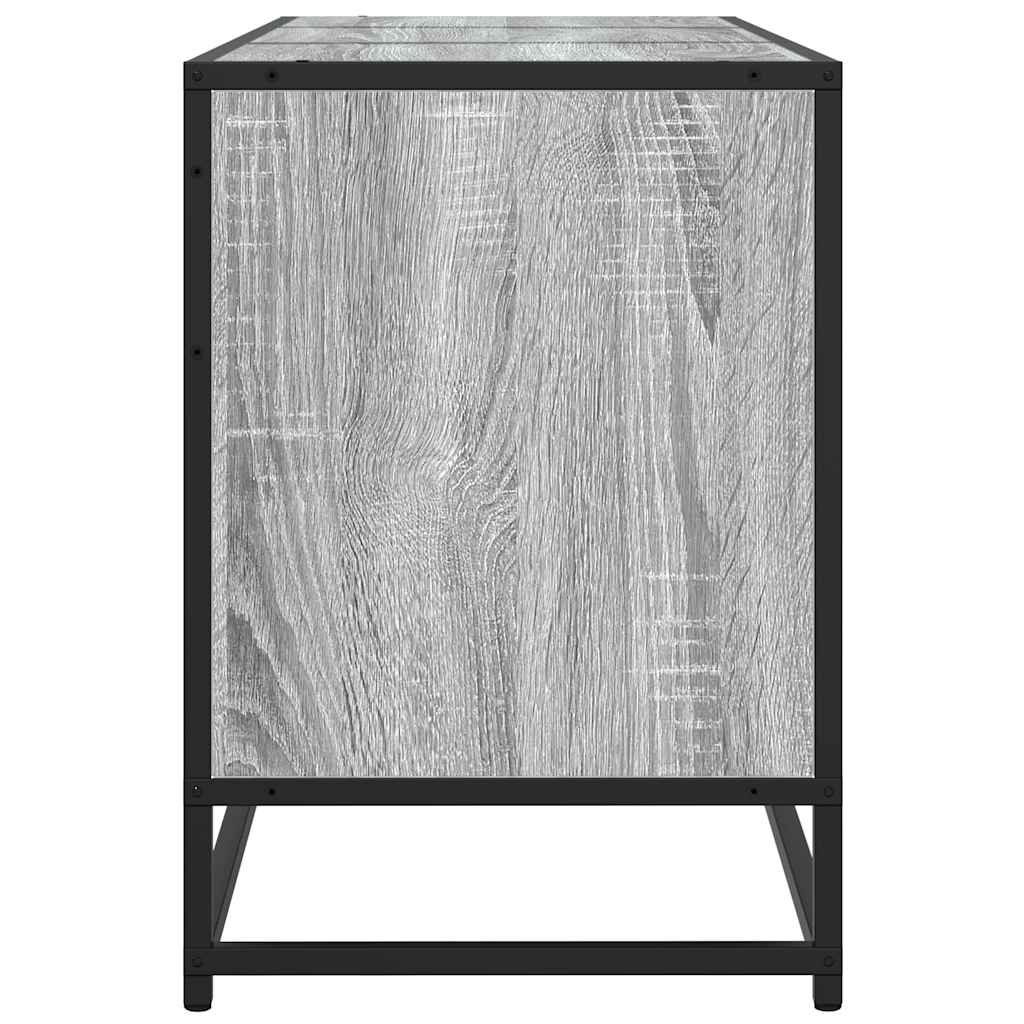 vidaXL Tv-meubel 150x35x41 cm bewerkt hout metaal grijs sonoma eiken