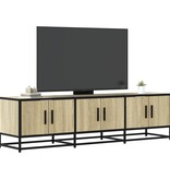 vidaXL Tv-meubel 150x35x41 cm bewerkt hout metaal sonoma eikenkleurig