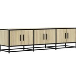 vidaXL Tv-meubel 150x35x41 cm bewerkt hout metaal sonoma eikenkleurig