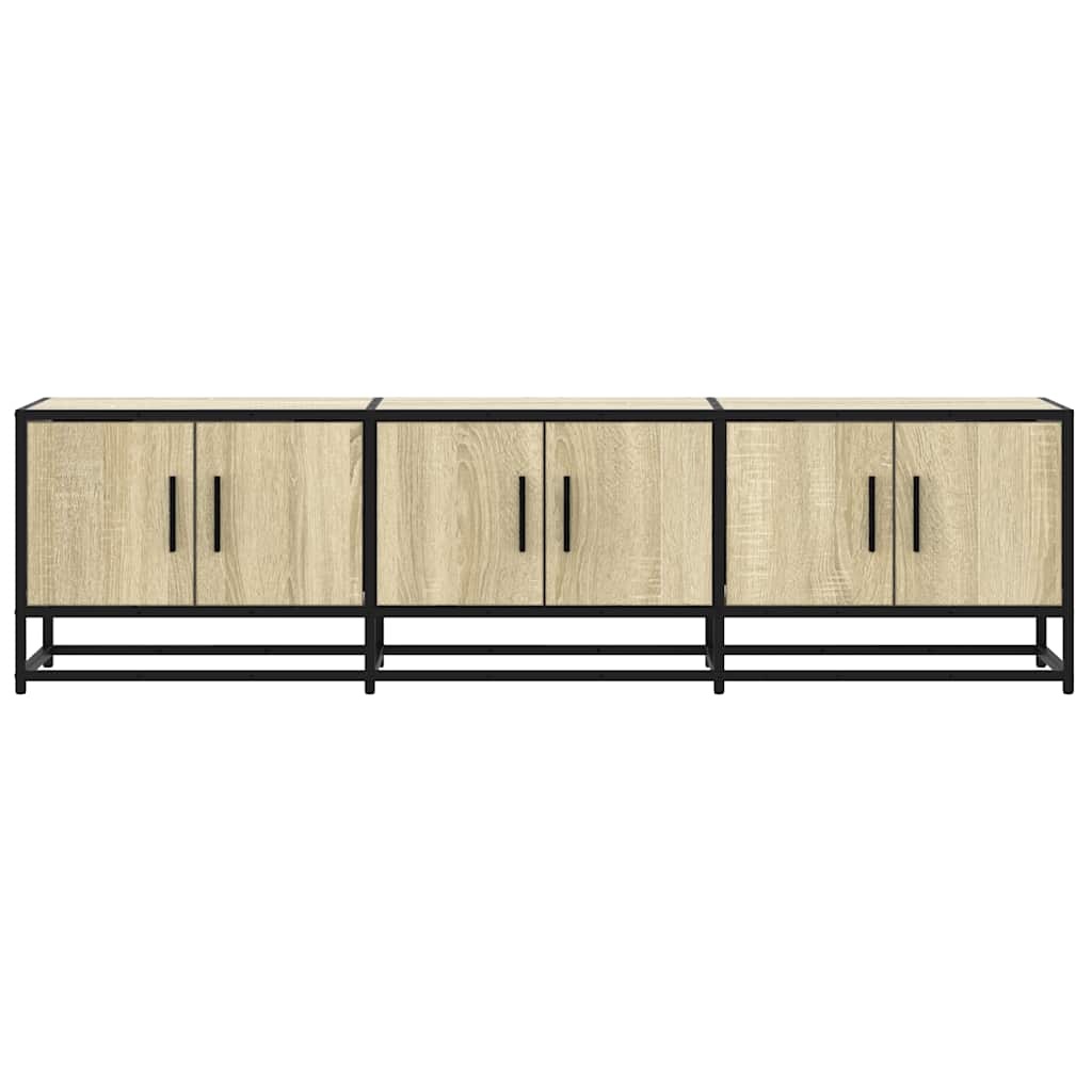 vidaXL Tv-meubel 150x35x41 cm bewerkt hout metaal sonoma eikenkleurig