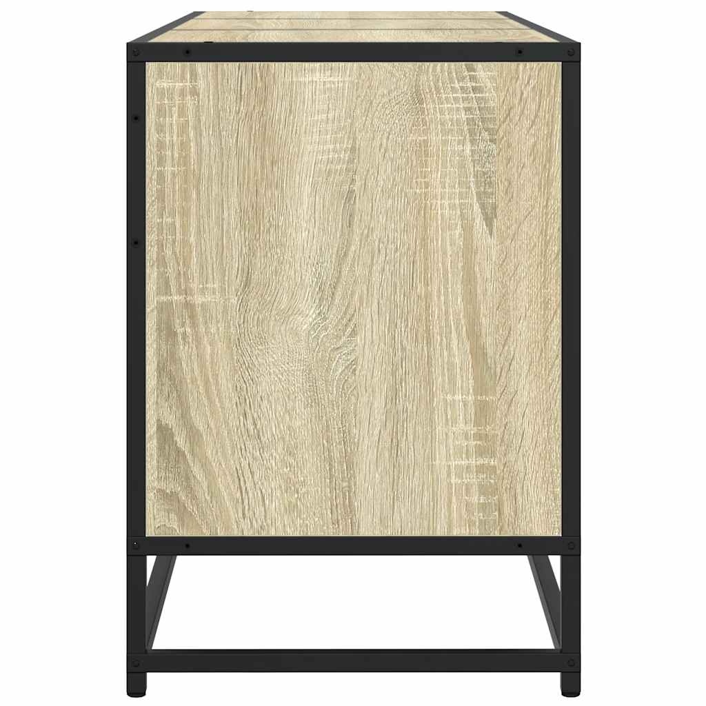 vidaXL Tv-meubel 150x35x41 cm bewerkt hout metaal sonoma eikenkleurig