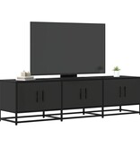 vidaXL Tv-meubel 150x35x41 cm bewerkt hout en metaal zwart