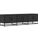 vidaXL Tv-meubel 150x35x41 cm bewerkt hout en metaal zwart