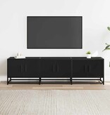 vidaXL Tv-meubel 150x35x41 cm bewerkt hout en metaal zwart