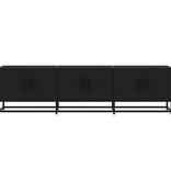 vidaXL Tv-meubel 150x35x41 cm bewerkt hout en metaal zwart