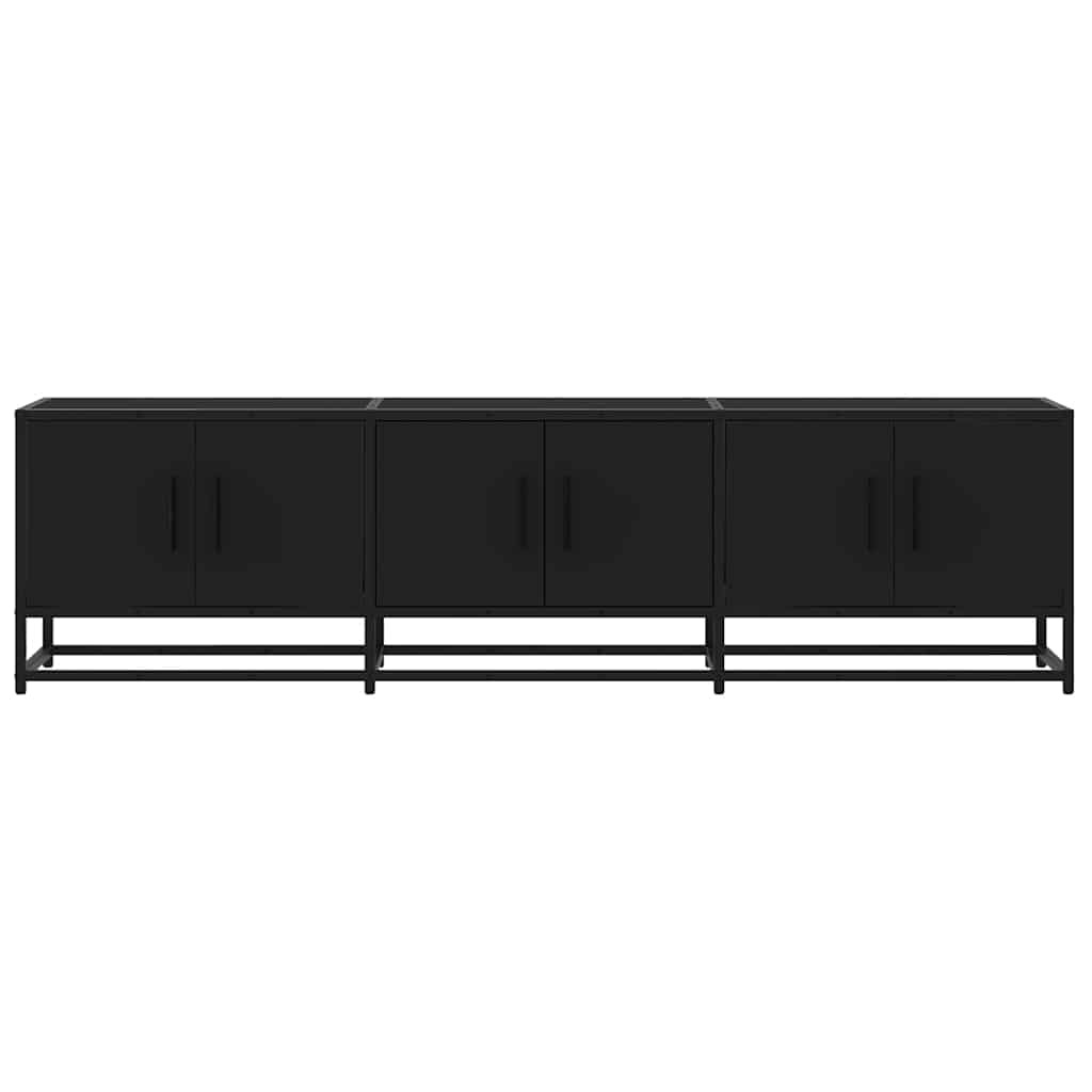 vidaXL Tv-meubel 150x35x41 cm bewerkt hout en metaal zwart