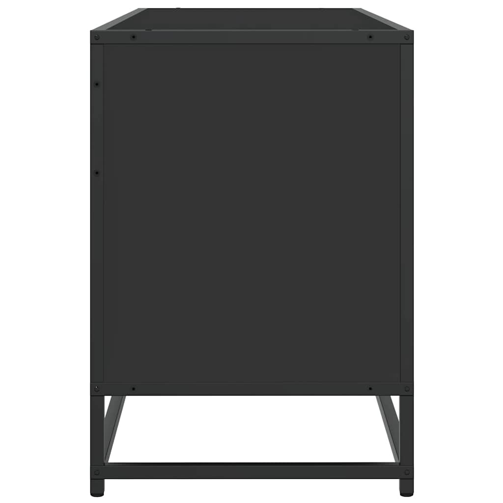 vidaXL Tv-meubel 150x35x41 cm bewerkt hout en metaal zwart