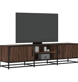 vidaXL Tv-meubel 160x35x41 cm bewerkt hout metaal bruin eikenkleur