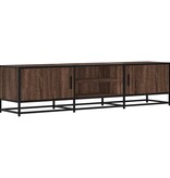 vidaXL Tv-meubel 160x35x41 cm bewerkt hout metaal bruin eikenkleur